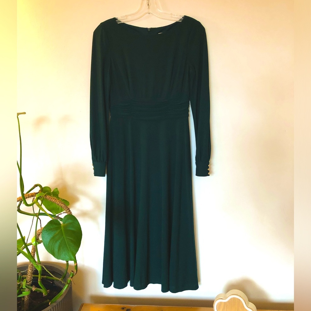 💎🦚 Emerald Green Long Vintage Style Dress